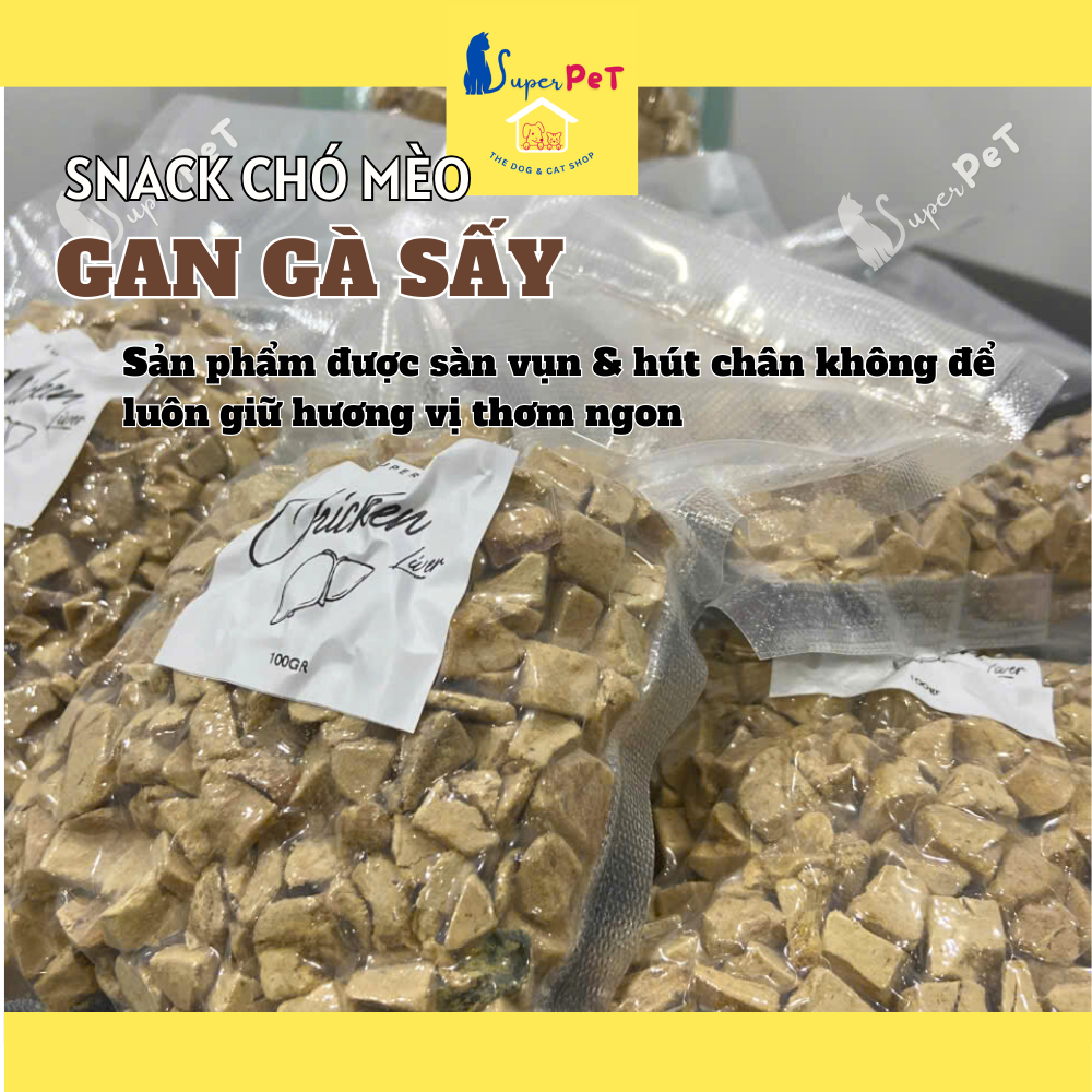 Gan Gà Viên Sấy Khô Cho Chó Mèo ( Hút Chân Không ), Gan Gà Sấy Khô Cho Chó Bổ Sung Protein, Giàu Din