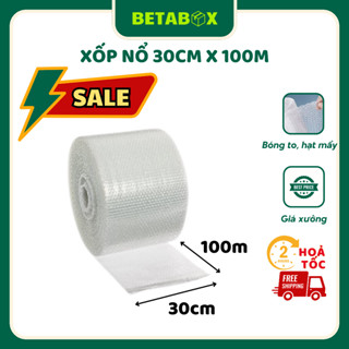  BETABOX - Cuộn xốp khí xốp nổ xốp hơi túi bóng khí chống sốc bọc hàng 30cm x 100m 