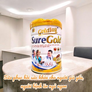 Sữa Goldlay Sure Gold 900g dành cho người già yếu, sau phẫu thuật, người ăn uống kém