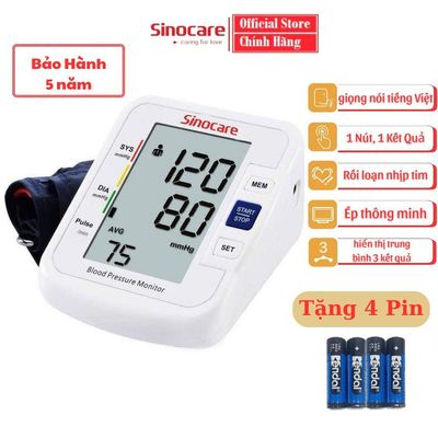 Máy Đo Huyết Áp Sinocare Giọng Nói Tiếng Việt