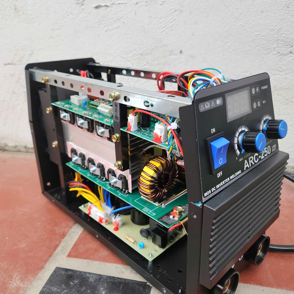 Máy hàn điện tử- BOS COM - 250MOS  | Máy hàn 3 bo,-6 TỤ 12 SÒ 12 IGBT- kéo liên tục que 3.2 và 4.0 | Bảo hành 12 tháng