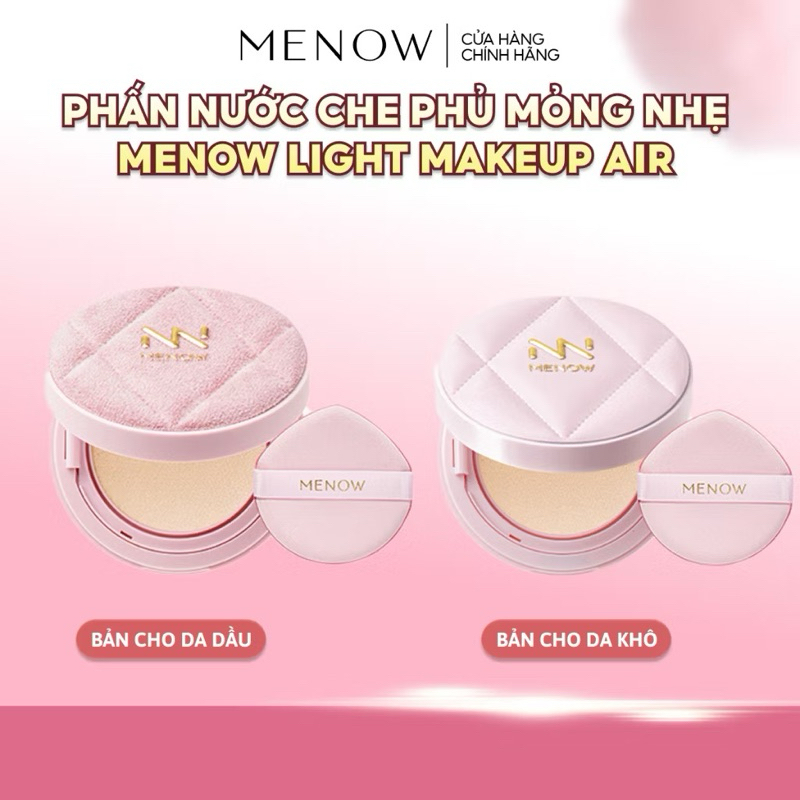 [KOL x MENOW] Phấn Nước Light Makeup Air Cushion Cream Pink Series 12g