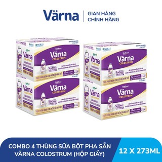   BAO BÌ MỚI  Combo 4 Thùng 48 Hộp 237mL Sữa Bột Pha Sẵn Varna COLOSTRUM  DIABETES -SHOP SỮA NUTIFOOD 