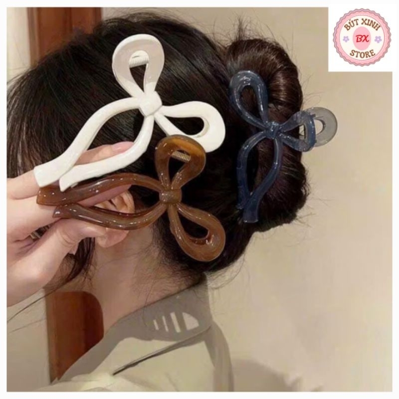 Kẹp Tóc Hình Nơ Phong Cách Hàn Quốc