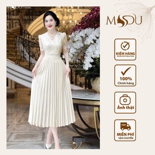 Váy Tiểu Thư MDU4147 Chất Liệu Ren Phối Mango Với Đường Xếp Ly Tinh Tế Từ MDU K20-D3-5