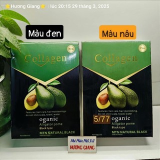  Nhuộm tóc Đen nhuộm tóc nâu ,phủ bạc collagen tinh chất quả Bơ không đen dính da đầu 500ml x 2 