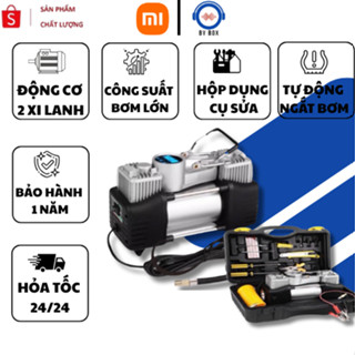 Bơm Lốp Ô Tô Xiaomi MICAR 2 Xi Lanh Cao Cấp, Kèm Hộp Dụng Cụ Sửa Chữa, Bơm Xe Khỏe Bền BH 12 Tháng