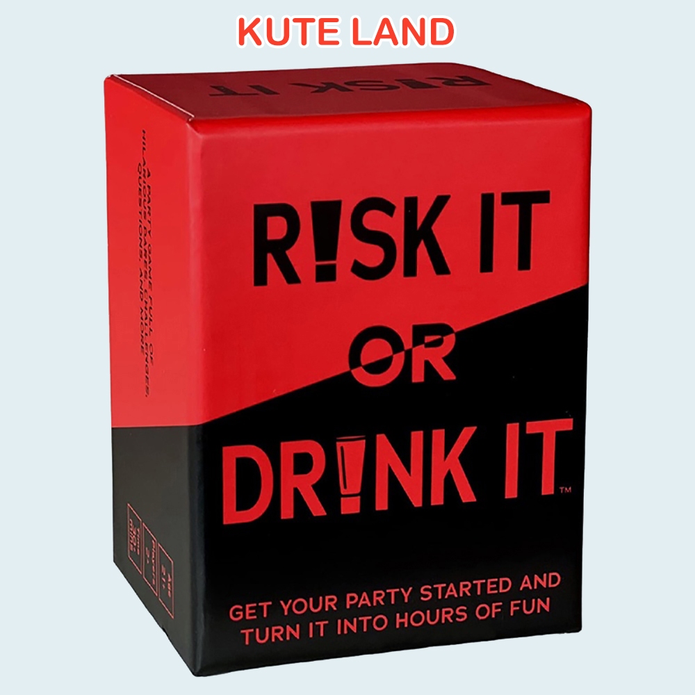 Bộ bài Drinking Game tiếng Anh Risk It Or Drink It Fun Party Game for College DRTA9