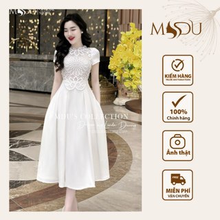 Váy Tiểu Thư MDU3901 Dáng Váy Xòe Nhẹ Cùng Với Họa Tiết Ren Nổi Đặc Sắc Từ MDU K54-D1-5