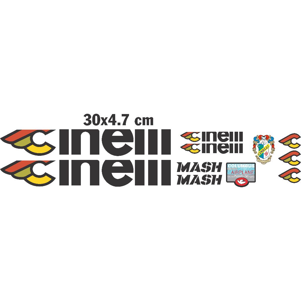 Tem CINELLI dán xe đạp cao cấp 3 lớp chống nước - chống bay màu