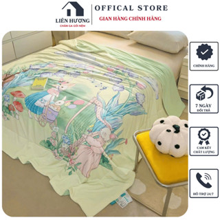  Chăn thun lạnh 5D hoạ tiết siêu xinh bản to sắc nét siêu mát  chất liệu mềm như tơ cảm giác mát lạnh cho mùa hè 