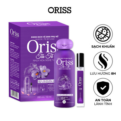 Set Sản Phẩm Chăm Sóc Vùng Kín Oriss Dành Cho Nữ: 1 Dung Dịch Vệ Sinh Nữ Tía Tô 200ml + 1 Nước Hoa Vùng Kín 10ml