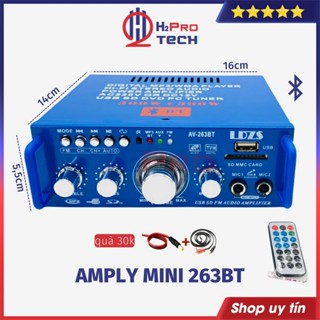  Âm ly Mini Bluetooth 12V 136BT - 263BT Nghe Nhạc Bluetooth Usb Radio Fm Bán Hàng Rong - H2pro 