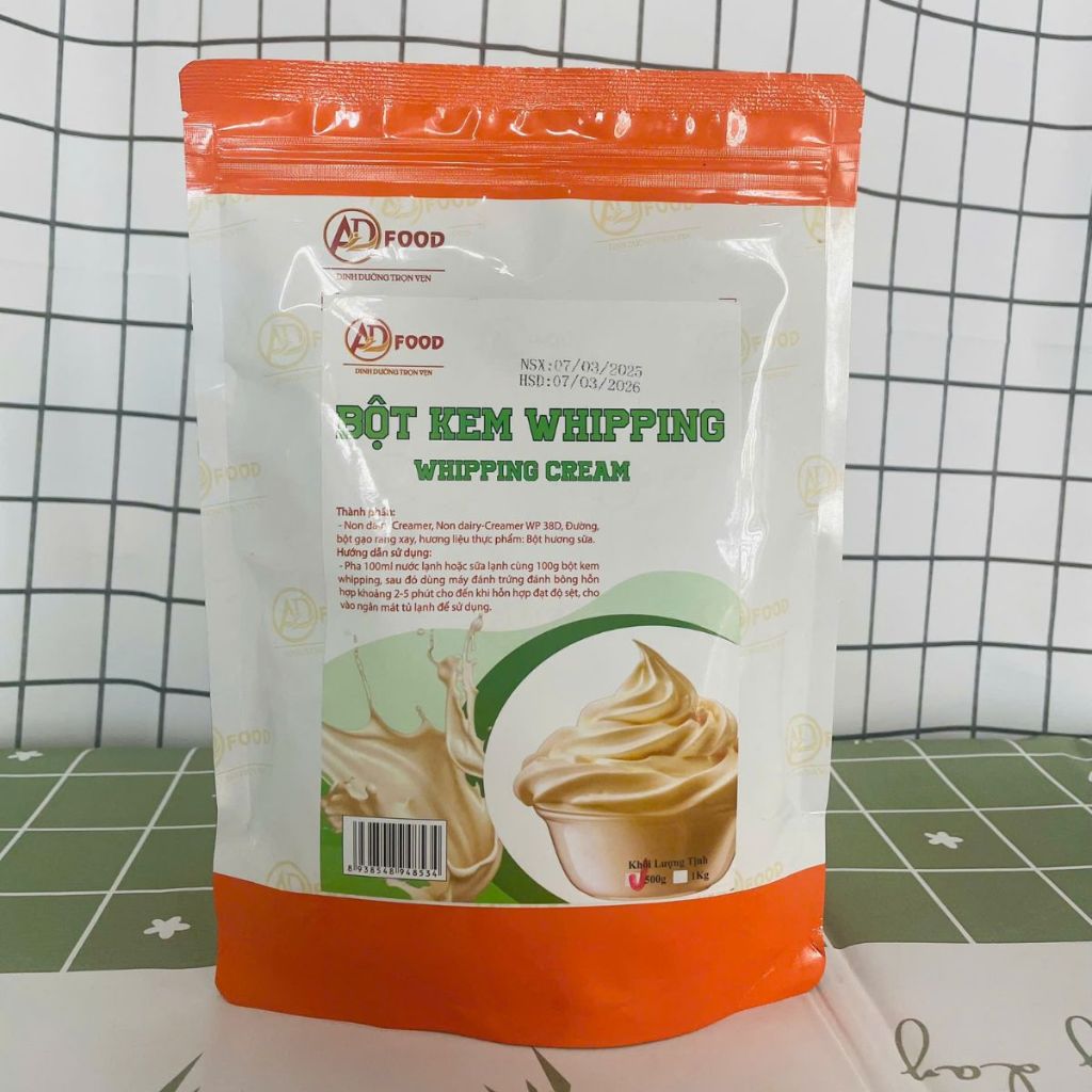 Bột kem Whipping Cream gói 500gr