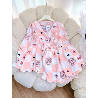 Bộ đồ nữ babydoll mặc nhà lụa mango mềm mịn, set bộ pijama nhiều hoạ tiết hoạt hình dễ thương