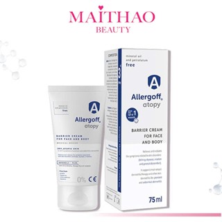 Kem dưỡng ẩm dịu ngứa Allergoff Barrier Cream For Face & Body - Tuýp 75ml TẶNG son dưỡng Fixderma