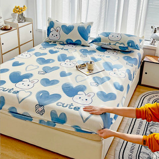 Bộ ga gối 3 món cotton poly m2x2m, m4x2m, m6x2m, m8x2m, ga giường, drap nệm dưới 10cm cute - Diamond