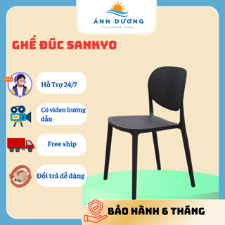 Ghế Nhựa Đúc Nguyên Khối Sankyo Độ Bền Cao