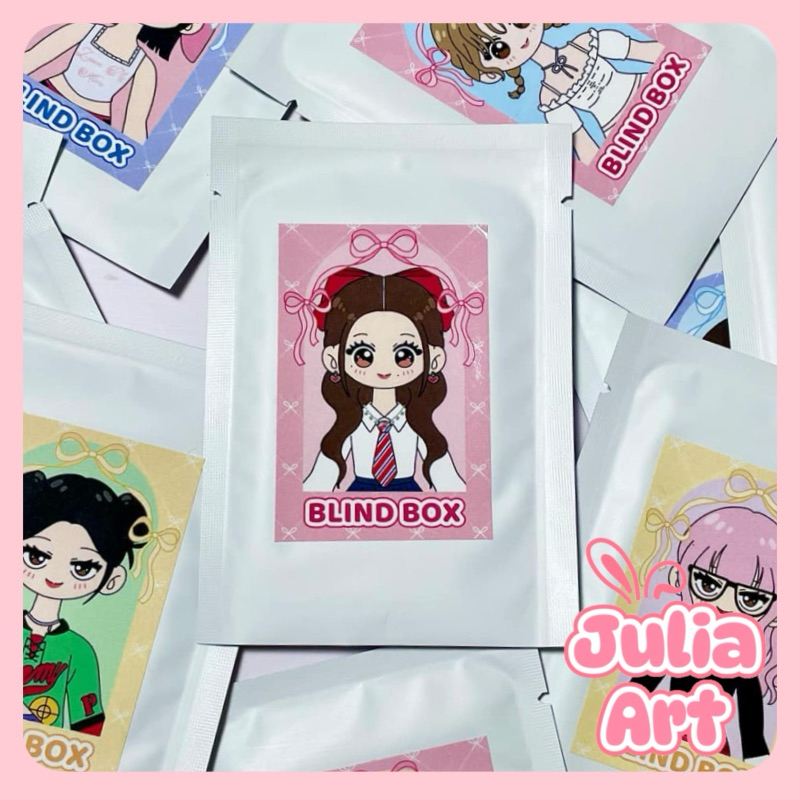 Blind Card chibi Wonyoung - IVE | Túi mù card bo góc cán bóng Wonyoung