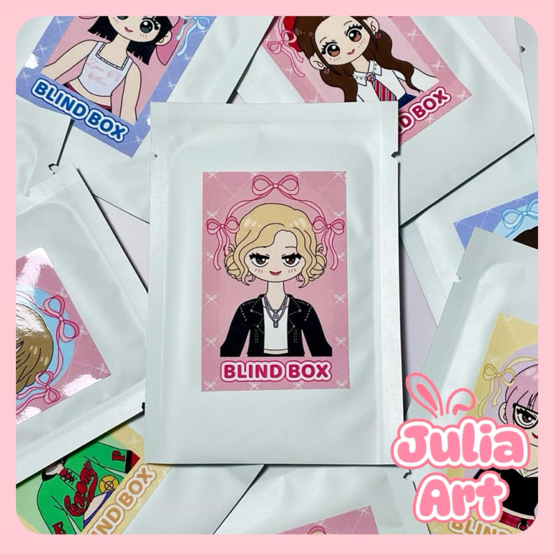 Blind card chibi Rose Blackpink | túi mù card bo góc Rose