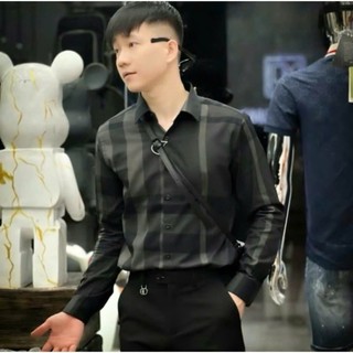  Áo sơ mi nam dài tay thiết kế sọc caro BBR chất vải cotton dày dặn cao cấp mẫu mới trẻ trung sang trọng 