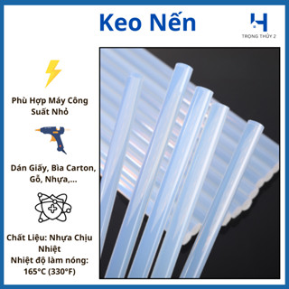  Combo 30 50 100 Cây Keo Nến Silicone Nhỏ 7mm – Kết Dính Mạnh Trong Suốt Dùng Cho Súng Bắn Keo Mini 