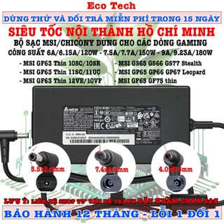 Sạc Laptop msi GF63 GF65 GF66 GL63 GL65 GF75 Thin 8RC 8RD 9SC 10SC 11SC 12UC, Sạc msi GL73 GL75 thin 8SE  9SEK 10SDK