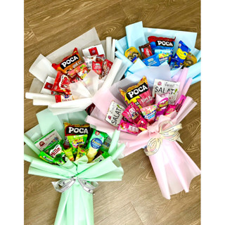 Bó Hoa Bánh Kẹo Mix theo Tone màu Hottrend dễ thương , Quà tặng sinh nhật, kỉ yếu, quà tặng cho bé .