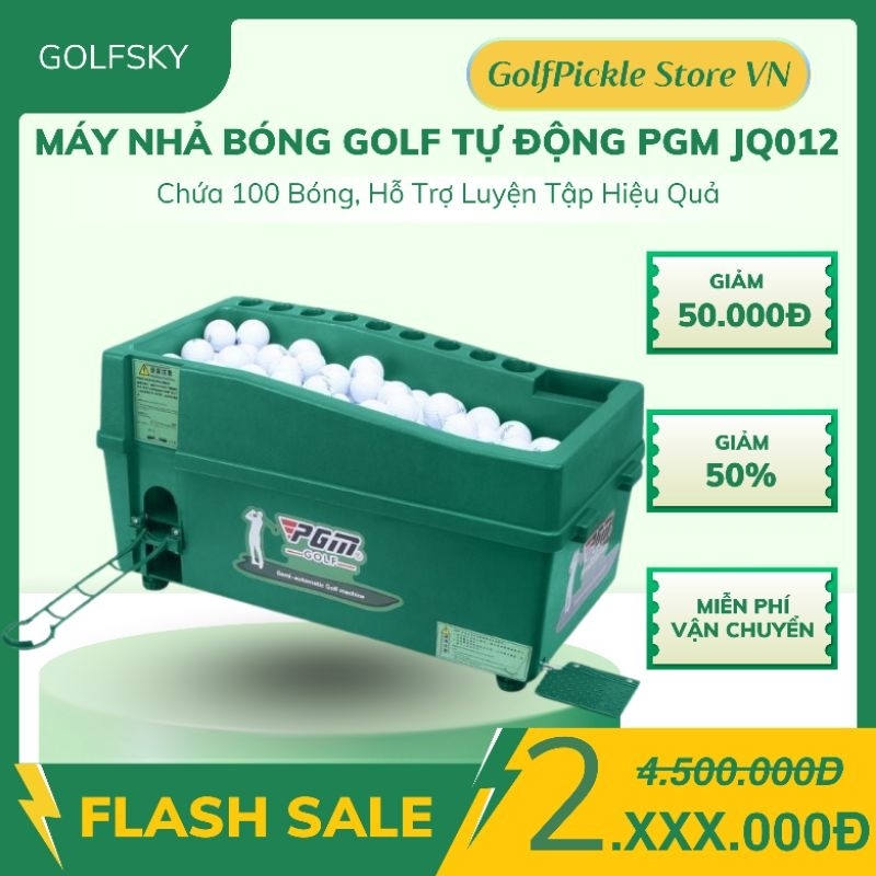 MÁY NHẢ BÓNG GOLF TỰ ĐỘNG PGM JQ012 – Chứa 100 Bóng, Hỗ Trợ Luyện Tập Hiệu Quả