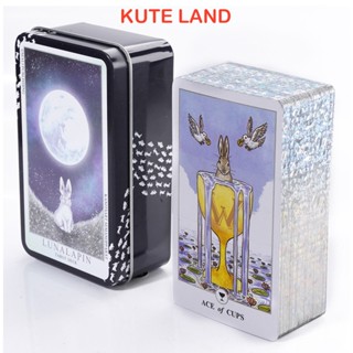   Mạ Cạnh  Bộ Bài Tarot Lunalapin Hộp Thiếc Mạ Cạnh 78 Lá Tặng File Tiếng Anh Và Đá Thanh Tẩy TR-THSB-37 