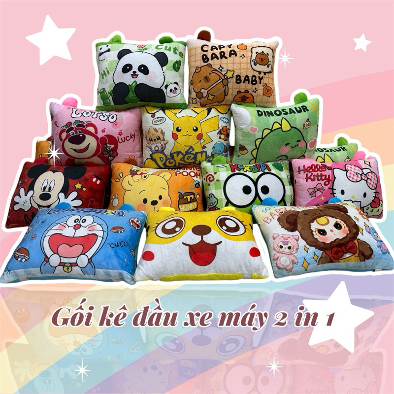 [FREESHIP - HCM] Gối đi xe máy an toàn cho bé - gối 2 trong 1 kết hợp gối nằm