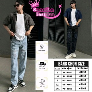  Quần Jean Bò Nam  - MÀU XANH BẠC THÊU 2 NGÔI SAO- MÀU ĐEN  THÊU 4 NGÔI SAO -ĐƯỢC KIỂM TRA HÀNG 