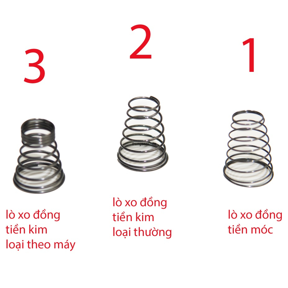 combo 5 CHIẾC lò xo đồng tiền máy may vắt sổ , trần đè công nghiệp jack , siruba, juki các loại ...