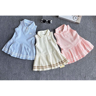 Váy bé gái, váy polo 3 màu thêu ngựa bé đi học, đi chơi cho bé 10-25kg