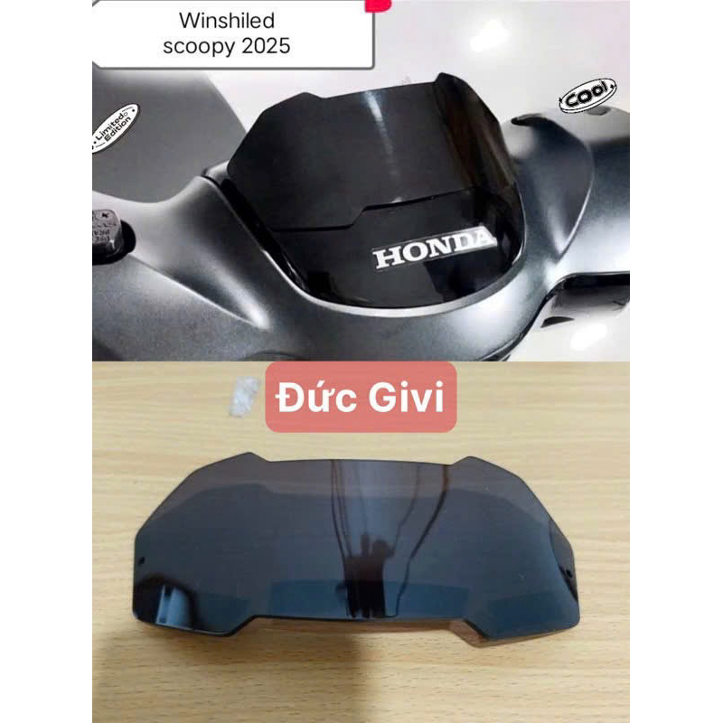 Kính chắn gió xe Scoopy 2025
