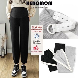  Quần bà bầu thu đông dáng BOM dày dặn thời trang cao cấp đẹp giá rẻ HEROMOM 