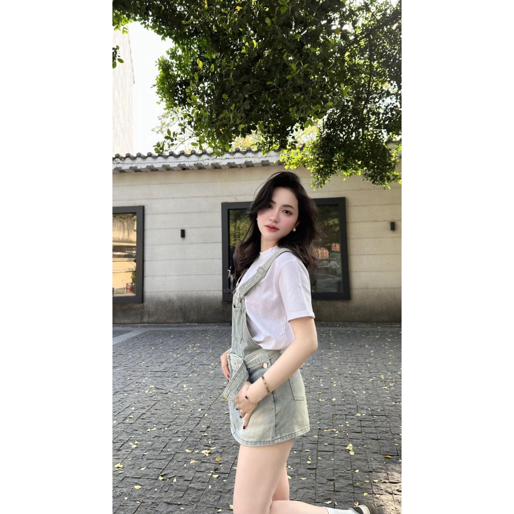 [QCCC] Quần Yếm Denim Lưng Cao, quần yếm Phong Cách Thời Trang siêu sang chảnh siêu dễ thương MS28 | BigBuy360 - bigbuy360.vn