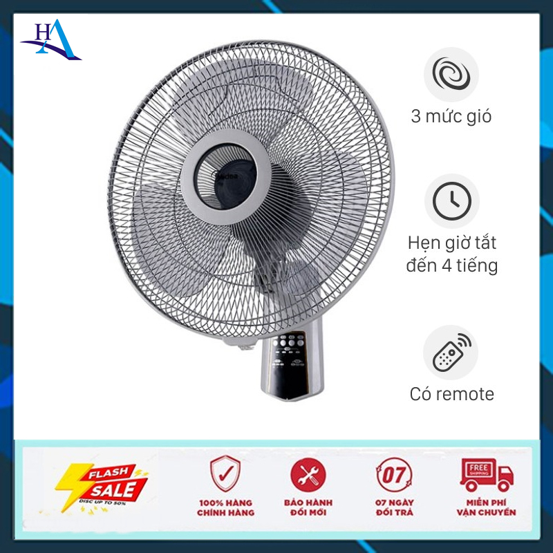 Quạt treo tường Midea 3 cánh FW40 7JR 55W (Miễn phí giao tại HCM-ngoài tỉnh liên hệ shop)