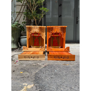  SALE CỰC RẺ- Bàn thờ ông địa tủ thờ thần tài gỗ xoan đào giá xưởng rẻ đẹp chạm rồng có mâm kéo 