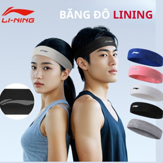 Băng đô thể thao nam nữ Lining, chất vải cotton co dãn 4 chiều siêu thấm hút mồ hôi kiểu dáng thể thao năng động SP41