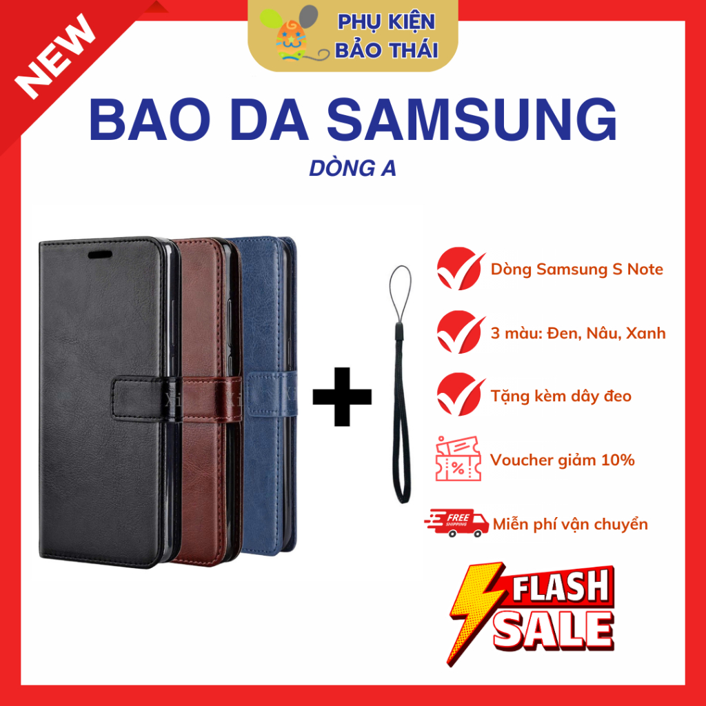 BAO DA SAMSUNG nắp gập có khoá cài nam châm A37 A57 A07 A17 A26 A16 A06 A05 A05S A15 A25 A35 A55 A03