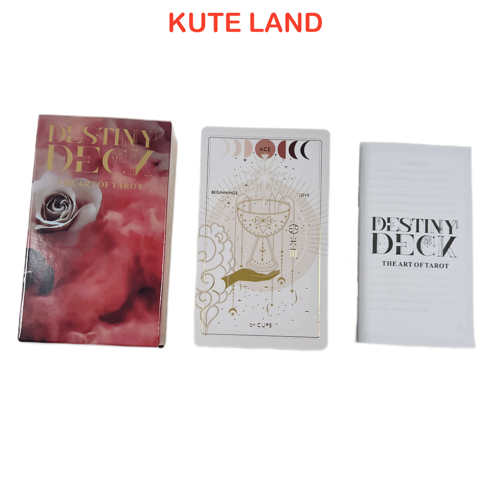 [Size Gốc] Bộ Bài Destiny Tarot 78 Lá Bài 7x12 Cm Tặng Đá Thanh Tẩy TR-S-152