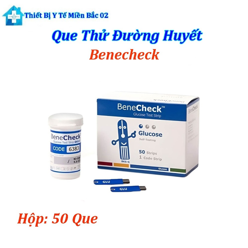 Que Thử Đường Huyết Benecheck Hộp 50 Que