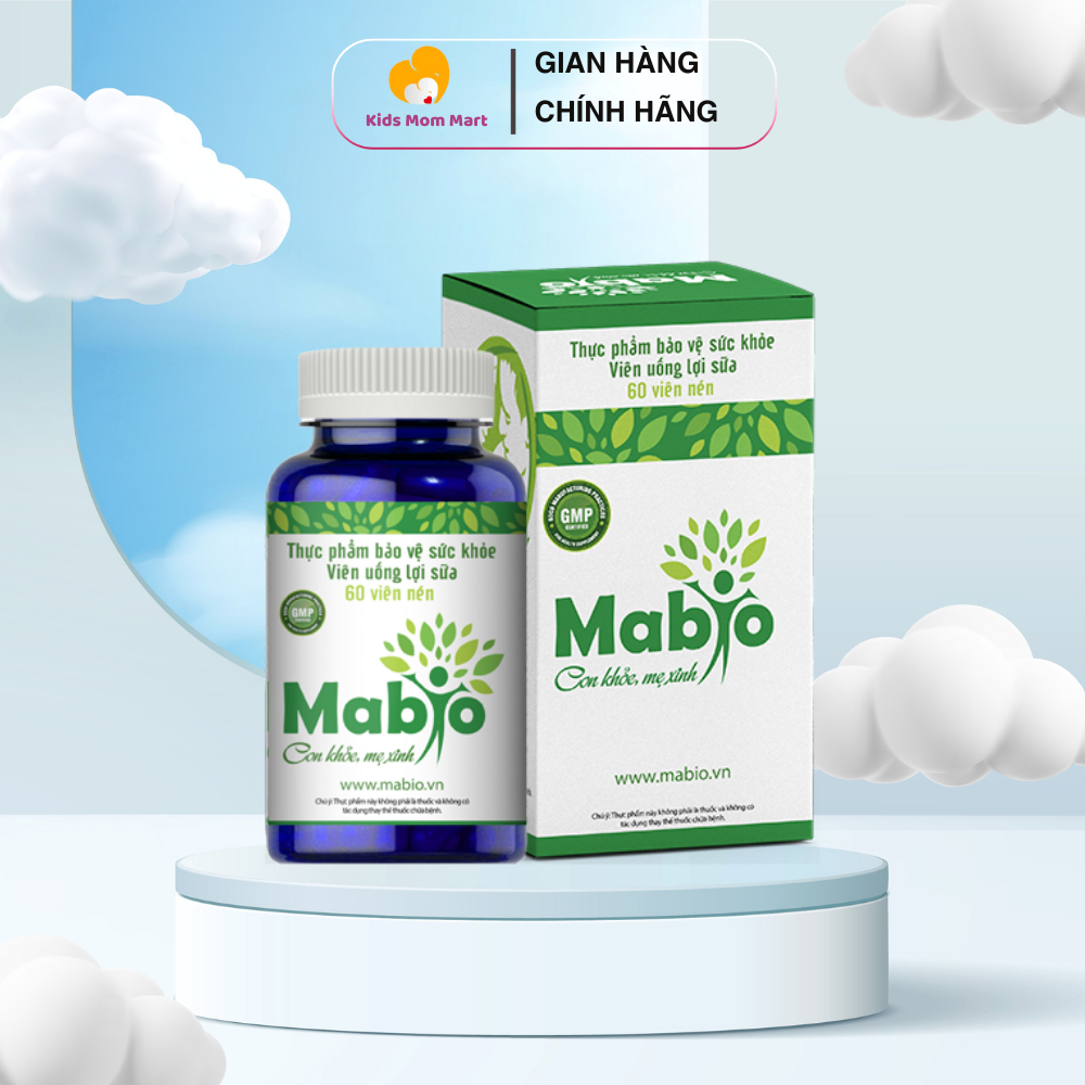Viên uống lợi sữa Mabio Giúp các mẹ sau sinh cải thiện số lượng và chất lượng sữa hộp 60v