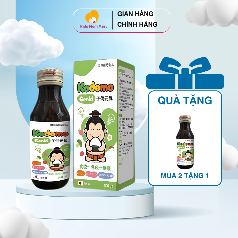 Siro Kodomo Genki Chính Hãng 100ml Giúp Bé Ăn Ngon,Ngủ Ngon,Tăng Cường Đề Kháng Nhập Khẩu Nhật Bản