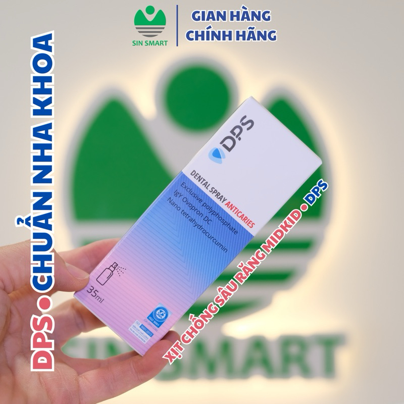 Xịt răng Midkid DPS Anticaries  khử hôi miệng, chống mảng bám lọ 35ml chuẩn nha khoa Sin Smart
