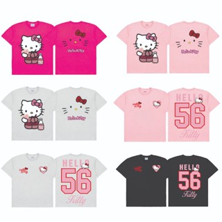 Áo thun Hello Kitty in hình cute dễ thương phông basic nam nữ form rộng unisex Loix