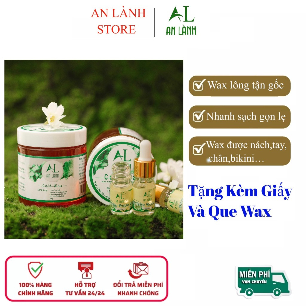 Wax Lông An Lành Chính Hãng ( Tặng kèm 50 giấy wax và 2 que)