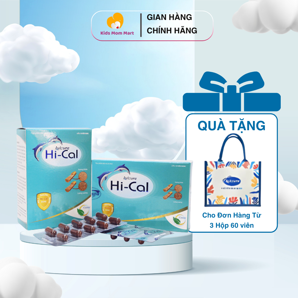 Avisure Hi-cal Canxi Nano Sinh Học Hỗ Trợ Canxi Cho Bà Bầu,Phụ Nữ Cho Con Bú,Người Cao Tuổi 30/60V