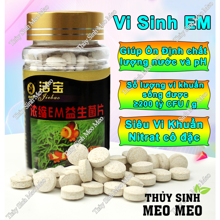 (Sỉ) 100 Viên Men vi sinh dạng viên nén - Viên nén Vi khuẩn EM thế hệ mới làm trong nước xử lý chất 